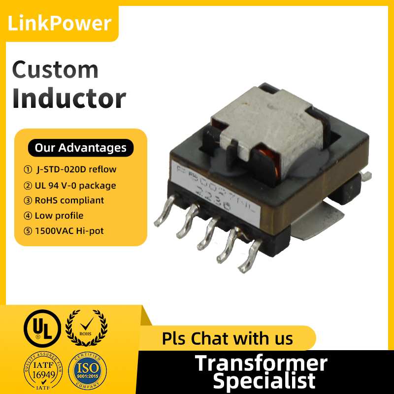Custom inductors to specific application requirements ensures optimum performance and efficiency.